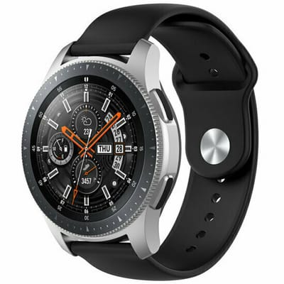 By Qubix - Rubberen sportband - Zwart - geschikt voor Huawei Watch GT 6 / GT 7 / GT 6 pro / GT 7 pro - 46mm