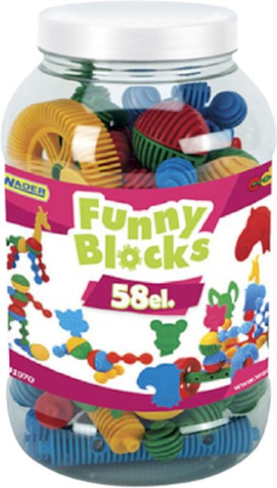 Wader Bouwpakket - Funny Blocks Junior - 58-delig - Creatieve Bouwset voor Kinderen