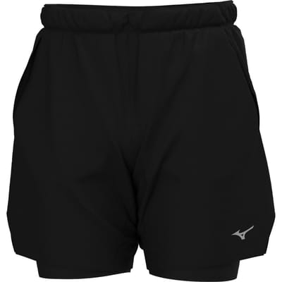 Mizuno Core 2in1 7.5inch Hardloopshorts Heren-zwart