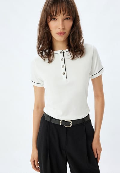 Overhemdkraag Korte mouw T-shirt