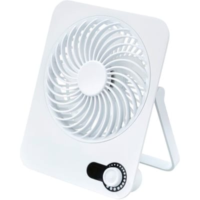 TRONIC® Mini-ventilator 17,5 cm - Werkt op accu - Windkracht: 0-100% - Afmetingen: 14 x 3,7 x 17,5 cm