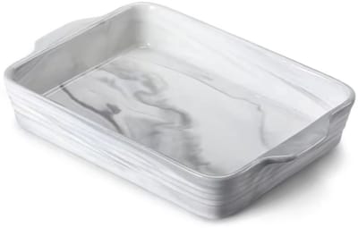 Imperial Ontbijtborden - Marmer Look - 2000ML - Lasagne - Braadslede - Rechthoekige schaal