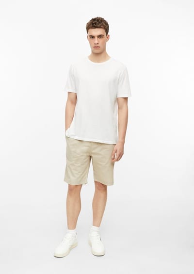 Bermuda casual taille mi-haute jambe droite poches passepoilées s.Oliver Detroit