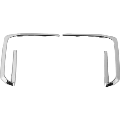 1 Paire Pare-chocs Avant Grille de Phare Antibrouillard Couvercle Garniture Moulure pour X5 G05 M50 Pré-LCI 2019 à 2023 Électroplaqué white