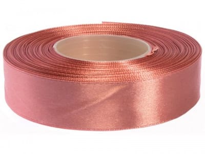 Hobbygroep satijnlint cadeau lint 25 mm 32 m donker koraal.