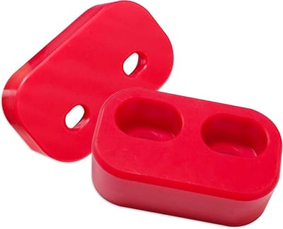 Rubberen Deur Bussen - Deur Voering - Auto Versterken - Verhoogde Stijfheid - 6 x 7 x 2 cm - Rood