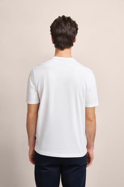 Bugatti Herren T-shirt met rubberen logo-opdruk