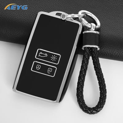 Autosleutel Hoes Shell Fob Voor Renault Koleos Kadjar Captur Megane Talisman Espace Clio Zoe Scenic 4 Arkana Dacia Sandero black