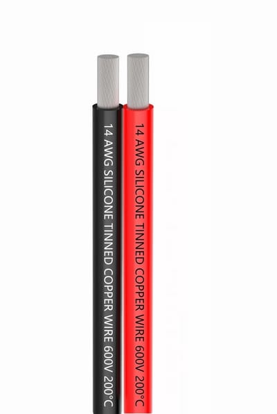 2-aderige Siliconen Elektrische Draad Zwart Rood 6 Meter 14 AWG Flexibel Vertind Koper
