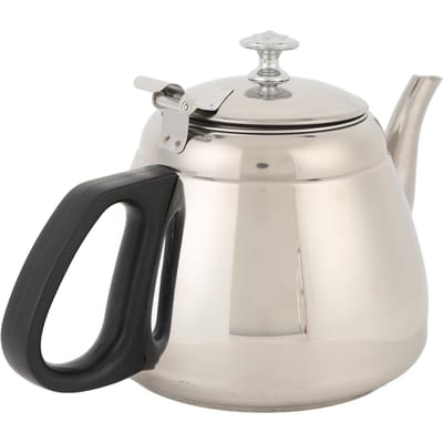 Waterkoker Roestvrij Staal Verdikt Grote Capaciteit Comfortabele Grip Fornuis Theepot met Thee 1.2L/1200ml beige