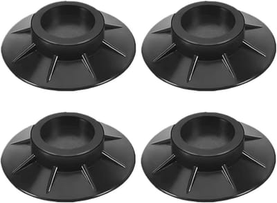 Wasmachine Voetstukken - Anti-vibratie Pads - Stabiele Plaatsing - Schokabsorberend Rubber - 4 Stuks - Zwart