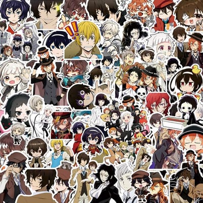 82 Stuks Bungo Stray Dogs Anime Graffiti Stickers Japanse Manga Decal Verpakking Laptop Telefoon Bagage Auto Cartoon Sticker Decor