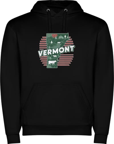 Zwarte Wanna have hoodie voor de echte Amerika / Verenigde Staten liefhebber de Amerikaanse staat Vermont Print Full Color Color merk Roly maat S