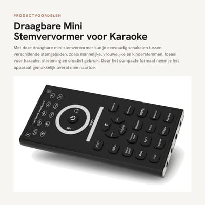Handmicrofoon - Dailygoods- Stemvervormer Draagbaar Mini