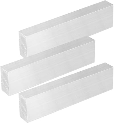 Aluminium Platte Staven - Aluminium Profielen - Metaalbewerking - 6061 Aluminium Kwaliteit - 25x50x200MM - Zilver