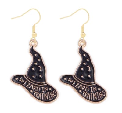 Plux Fashion Heksenhoed Oorbellen - Goud - 4cm - Metaal - Dames - Sieraden - Goude Oorbellen - Oorhangers - Witch hat Earrings - Sieraden Cadeau - Luxe Style - Duurzame Kwaliteit - Halloween - Oktoberfeest - Kerst