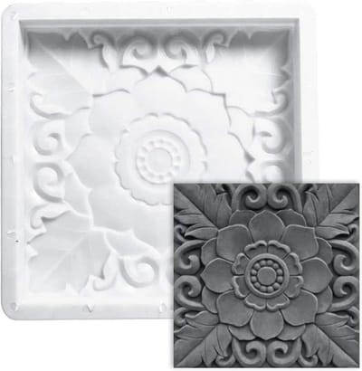 Bestratingsvorm Vierkant - Betonmal Tuin - Zelf Tuinpad Maken - Herbruikbare Plastic Mal - 40x40x3.5cm