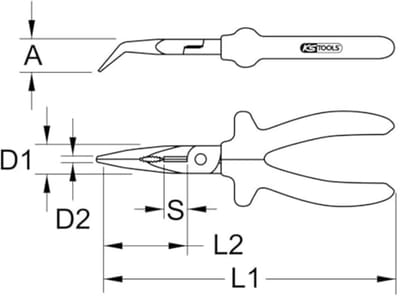 Kunststof combinatietang met veiligheidsisolatie - 230 mm