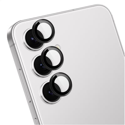 Rosso Camera Frame Protector Geschikt voor Samsung Galaxy S24 Plus - Case Friendly - 9H Tempered Glass voor Cameralens - Gemakkelijke Installatie met Tray - Zwart