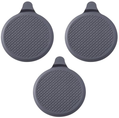 3 stuks siliconen afvoerstoppen donkergrijs, universele badkuipstop, wastafelstop voor douche, wastafel en badkamer, stop voor spoelbak met zuignap, waterdicht