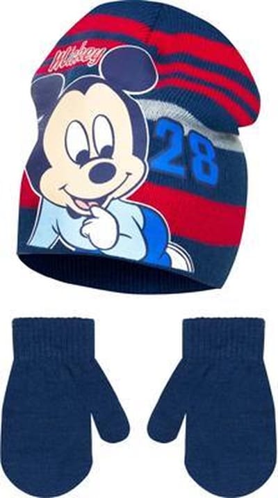 Mickey Mouse muts & handschoen maat 48