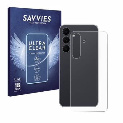 Savvies - Screenprotector voor Samsung Galaxy S25 FE (Achterkant) - Folie Beschermfolie transparant 18 Stuks