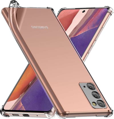 ebestStar - Hoes geschikt voor Samsung Galaxy Note20 (4G, 5G), Silicone Slim Cover Case, Versterkte Hoeken en Randen hoesje, Transparant