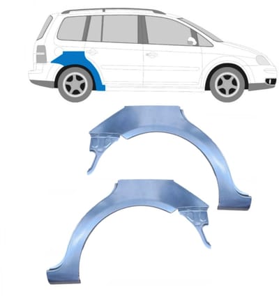Reparatiepaneel achterspatbord voor Volkswagen Touran 2003-2010 / Links + Rechts