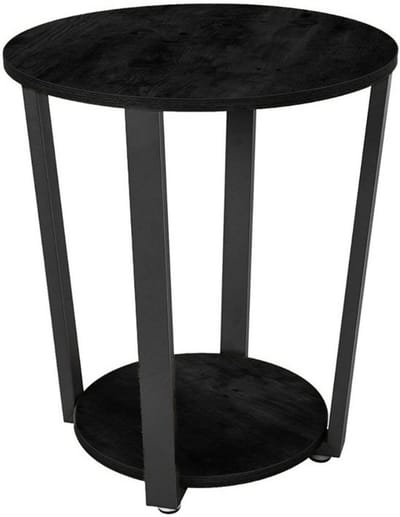 Hoppa! - Bijzettafel - Zwart - Metaal - 50 x 50 x 57 cm (L x D x H)