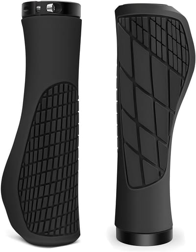 Fietshandgrepen - Stuur grips - Comfortabel fietsen - Ergonomisch ontwerp - 222 mm diameter - Zwart