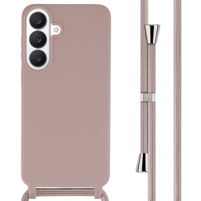 imoshion Hoesje - Geschikt voor Samsung Galaxy S26 FE - Siliconen hoesje met koord - Sand Pink