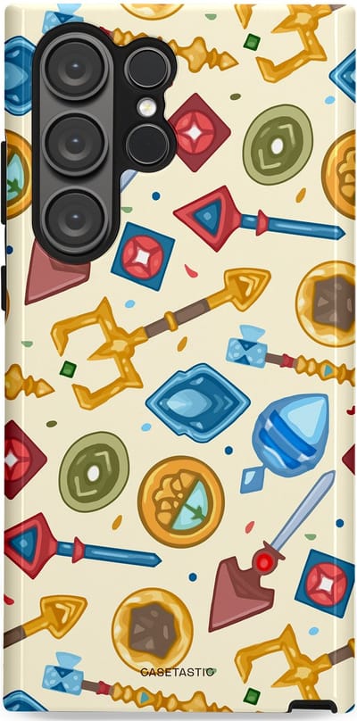 Casetastic Hoesje Geschikt voor Samsung S23 Ultra - Stijlvolle Beschermende Duo-layer Case - Magische Juwelen