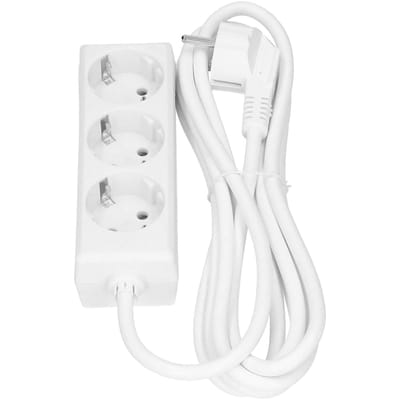 Bachmann Selly 3x 230V 3M Witte Stroomkabel (Europese Stekkerdoos) - 387.271S