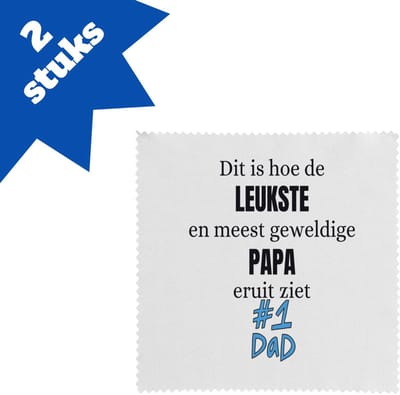 Akyol - dit is hoe de leukste en geweldige papa uit ziet brillendoekjes - Papa - cadeau papa - cadeau - verjaardag papa - 17,8 bij 17,8 cm - 2 stuks