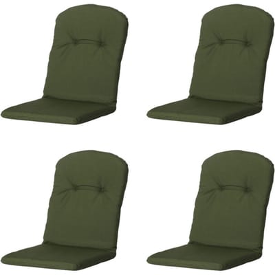 Madison - Kuipstoelkussen Hoge Rug Panama green - Ca. 96x45 cm - Set van 4