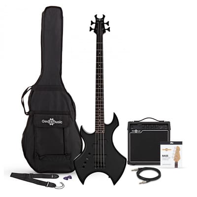 Harlem X Basgitaar (LH) + 15W Versterkerpakket, Zwart