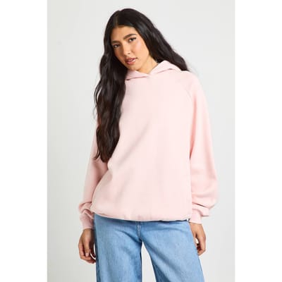 boohoo Dames Lange Raglan Naad Oversized Hoodie | Light Pink | Maat: Small