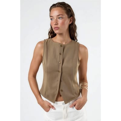 Geknoopte Mouwloze Top