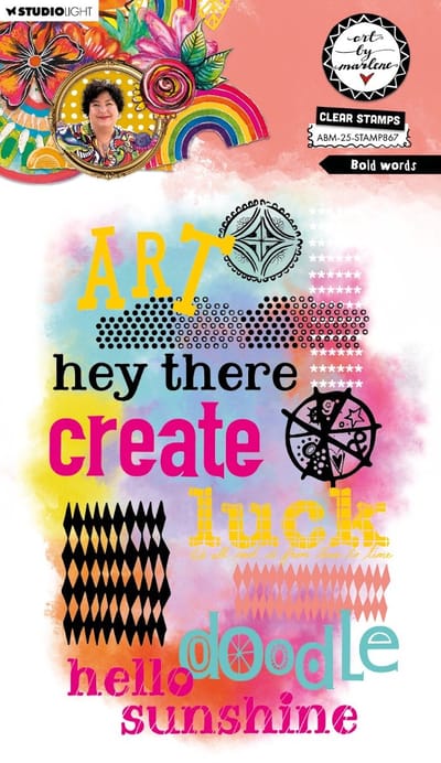 Clear stamp Bold words - ABM 25 collection nr. 867