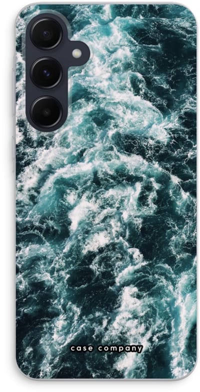 Case Company® - Hoesje geschikt voor Samsung Galaxy A55 hoesje - Zee golf - Soft Cover Telefoonhoesje - Bescherming aan alle Kanten en Schermrand