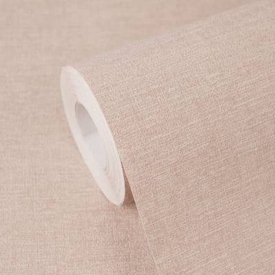 LICHT GLANZEND GEMÊLEERD BEHANG | Textiellook - Roze - A.S. Création Cuba II
