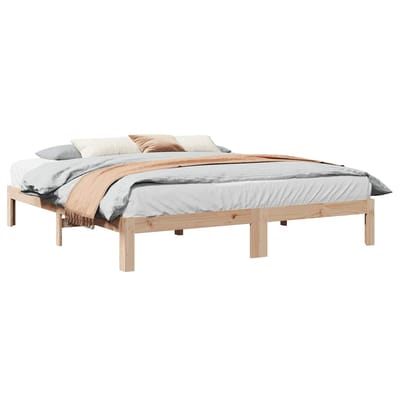 vidaXL - Bedframe - zonder - matras - massief - grenenhout - 160x200 - cm