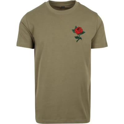 Mister Tee - Rose Heren Tshirt - S - Olijfgroen