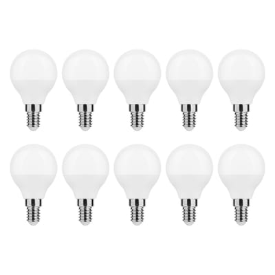Modee E14 LED Lamp 4.9W - 470lm - 6000K - Daglicht Wit - LED Globe Mini P45 - Vervangt 40W Halogeen Gloeilamp - 10 stuks
