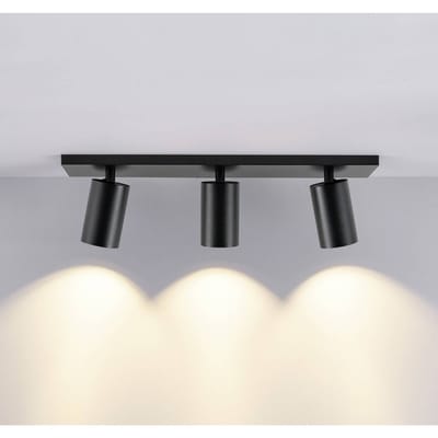 Deko-Light CAN TILT plafondspot, zwart, 48 x 9 cm, 3-lamps, metaal GU10