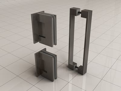 Sanifun Scharnierset met deurgreep Lego gunmetal