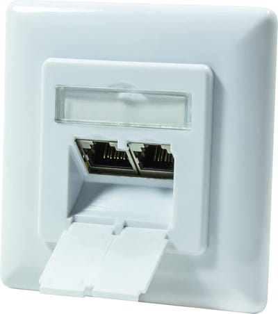 LogiLink Professional - RJ45 - Cat.6 - inbouw aansluitdoos - wit
