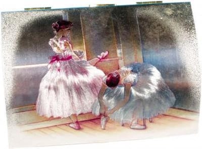 Sieradendoos hout met ballerina