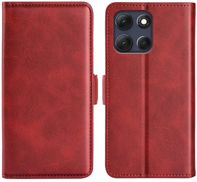 MobyDefend Hoesje - Geschikt voor Motorola Moto G86 Power - Luxe Wallet Book Case (Sluiting Zijkant) - Rood