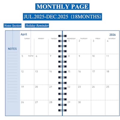 Dag- en maandplanner 2025-2026 - Academische kalender voor eenvoudige planning